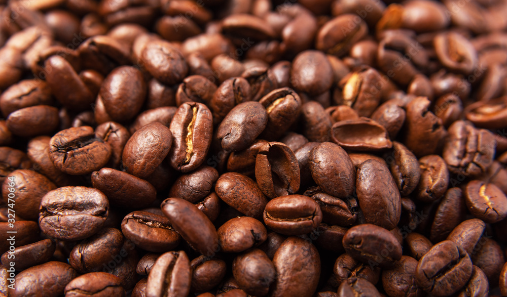 Coffee beans on a white background. Coffee beans on a white background.