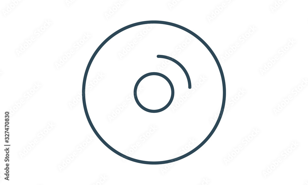 Compact disc icon for digital media and storage Compact disc icon for digital media and storage