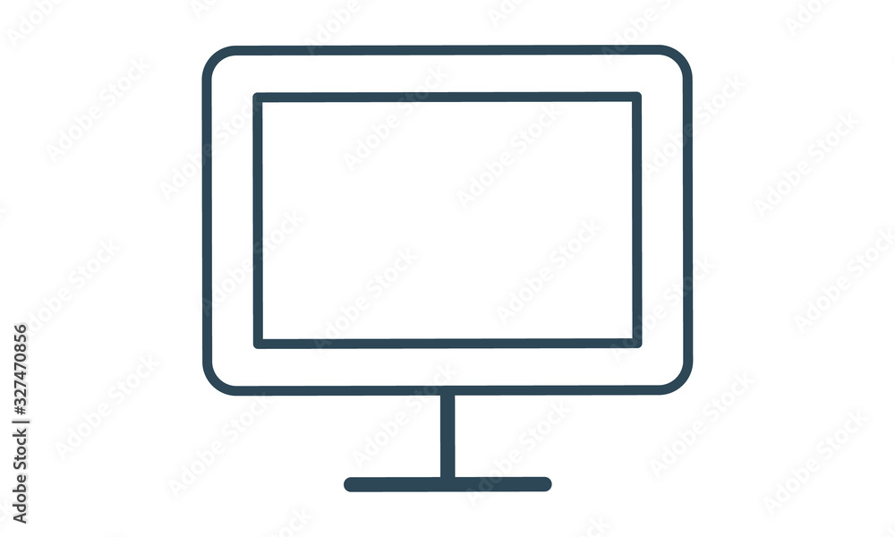 Desktop computer icon for digital workspaces and technology Desktop computer icon for digital workspaces and technology