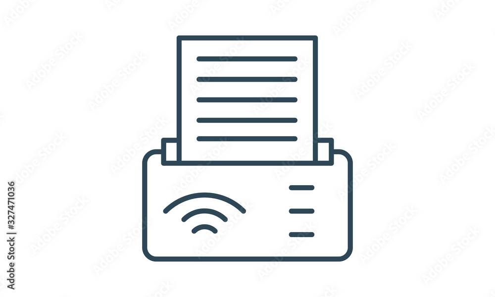 Printer icon for document printing and office equipment Printer icon for document printing and office equipment