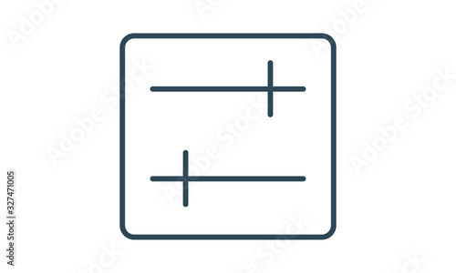 Sound mixer icon for audio control and production