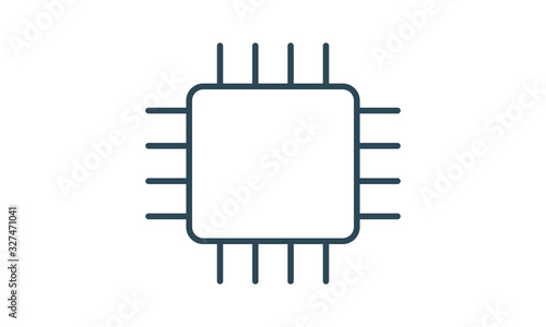 CPU icon for microprocessor and computing power