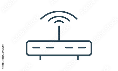 Router icon for wireless internet and networking