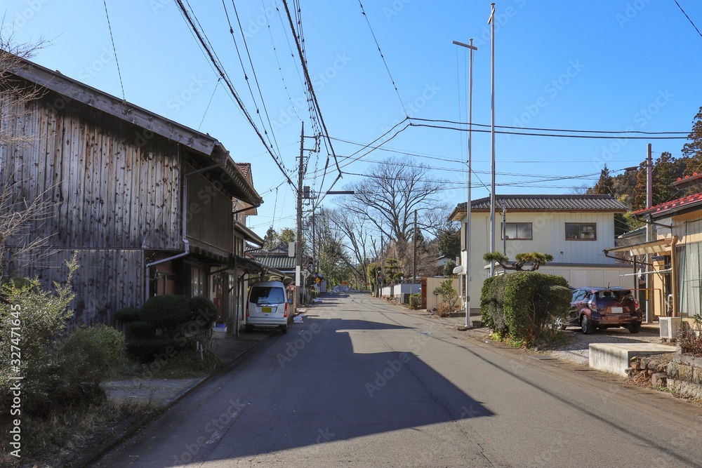 旧甲州街道の犬目宿（山梨県上野原市）