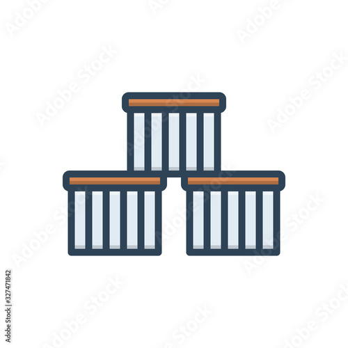 Color illustration icon for commodities