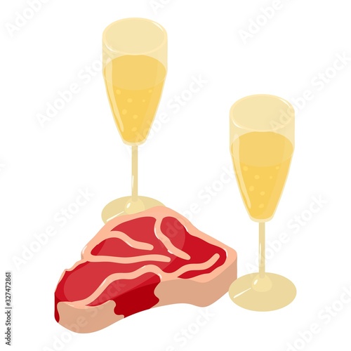 Romantic dinner icon. Isometric illustration of romantic dinner vector icon for web