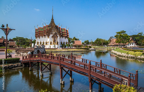 Ancient City temples  Muang Boran in Bangkok Thailand