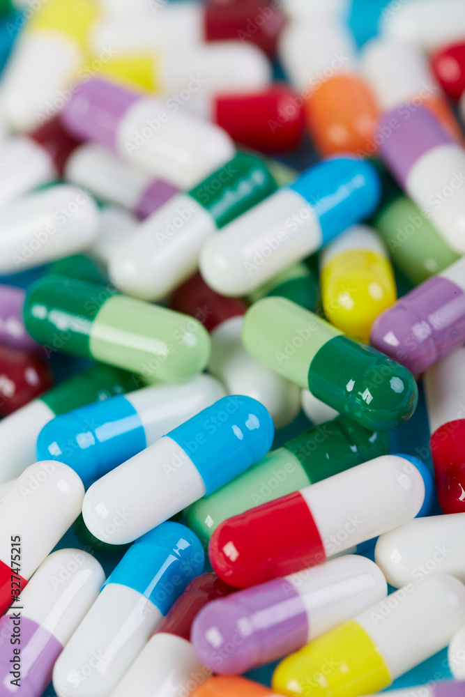 A bunch of capsules A bunch of capsules