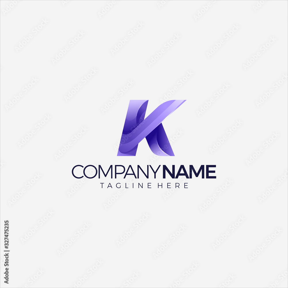 modern logo letter k initial gradient multicolor design template modern logo letter k initial gradient multicolor design template