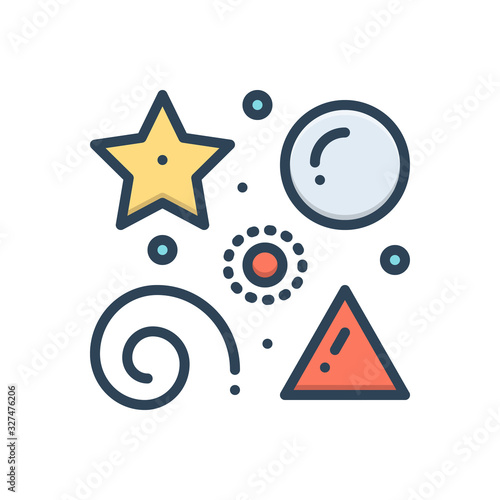 Color illustration icon for various  photo