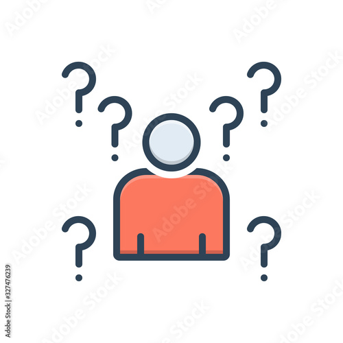 Color illustration icon for whois  photo