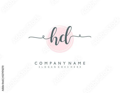 HD initial letter elegant handwriting logo collection