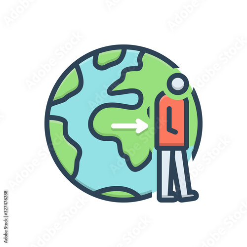 Color illustration icon for abandonment 