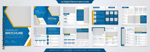 set of business brochure template with minimalist concept and modern layout use for business profile and annual report 