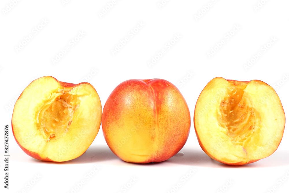 Nectarine with halves Nectarine with halves