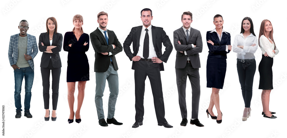 in full growth.professional business team isolated on white in full growth.professional business team isolated on white