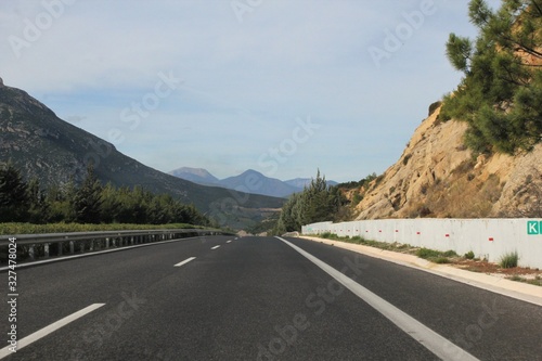 View of highway in Peloponnese, Greece