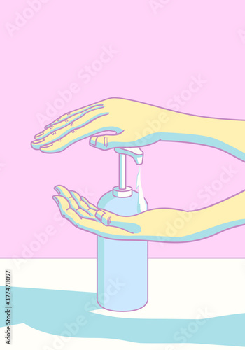 hand push alcohol jel for use cleaning covid-19