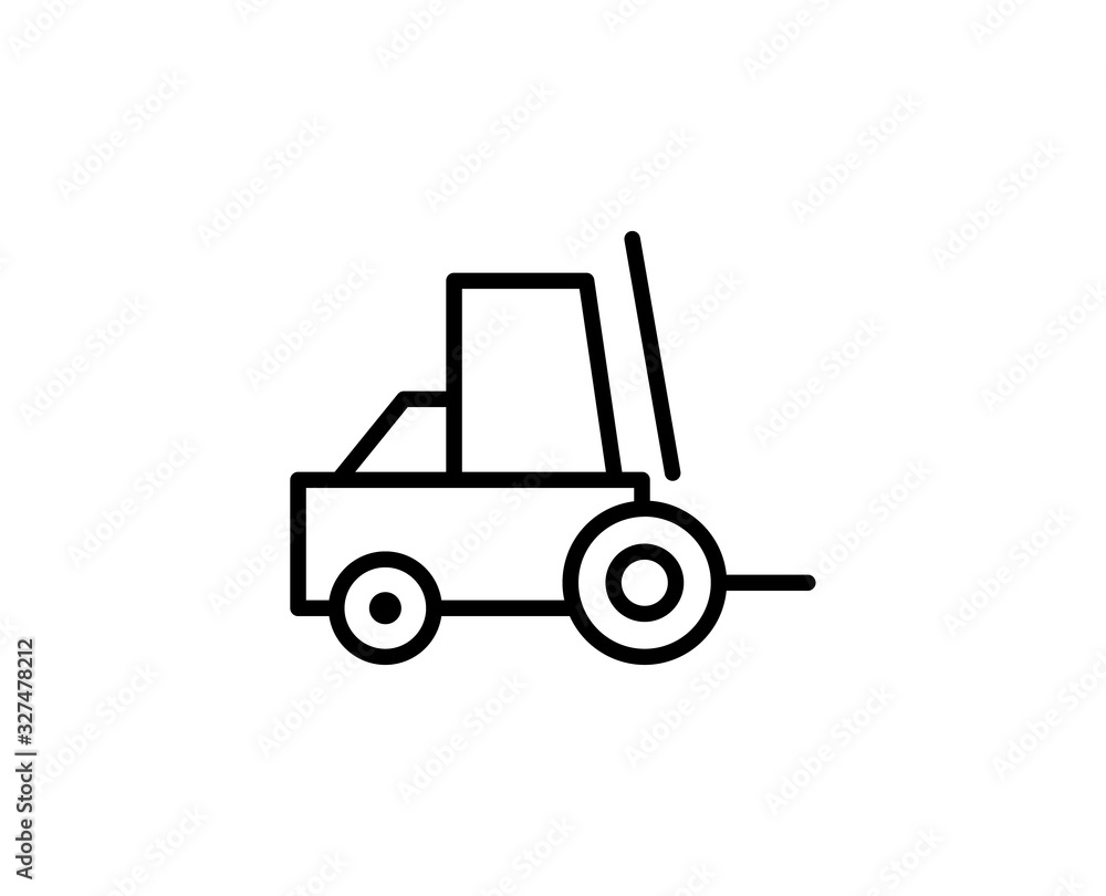 Forklift line icon