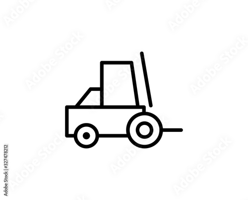 Forklift line icon