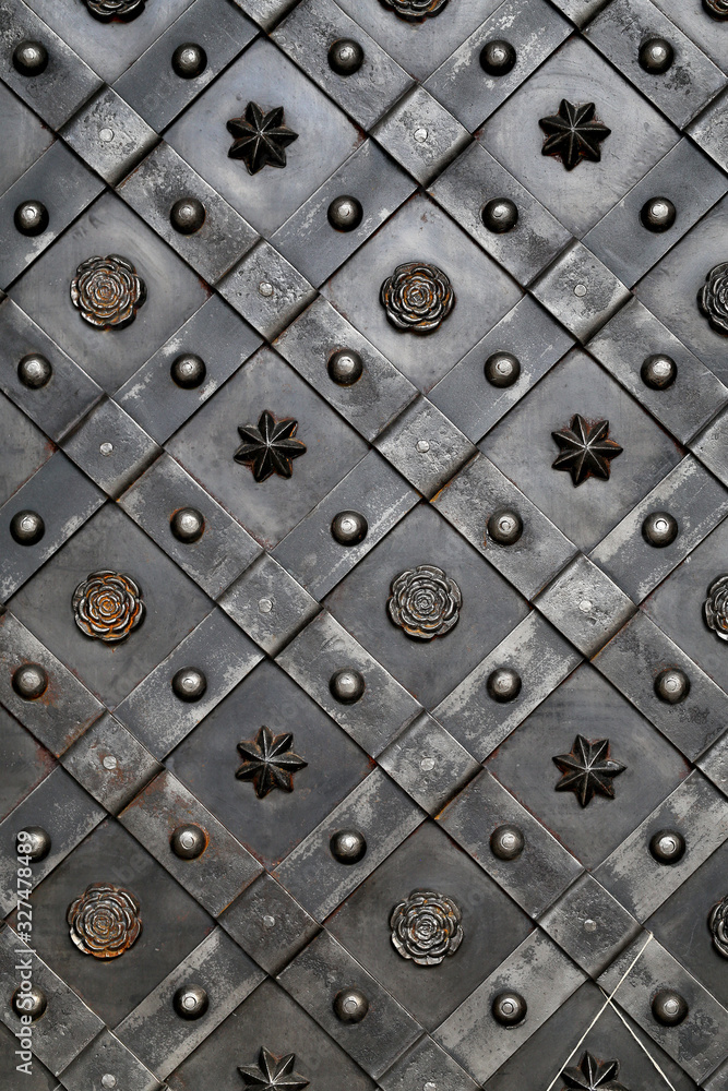 Photo of a beautiful background of a metal door Photo of a beautiful background of a metal door