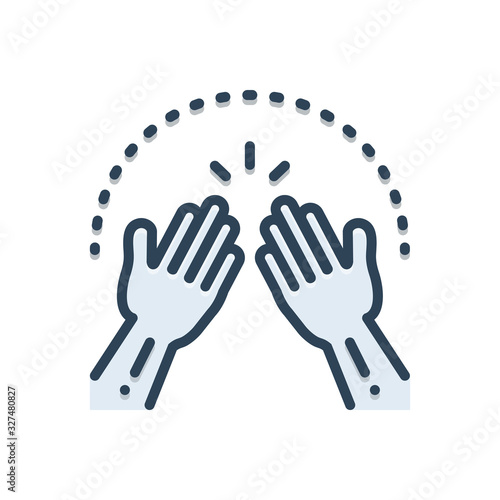 Color illustration icon for amen 