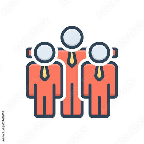 Color illustration icon for amigos 