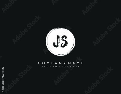 AA initial letter elegant handwriting logo collection