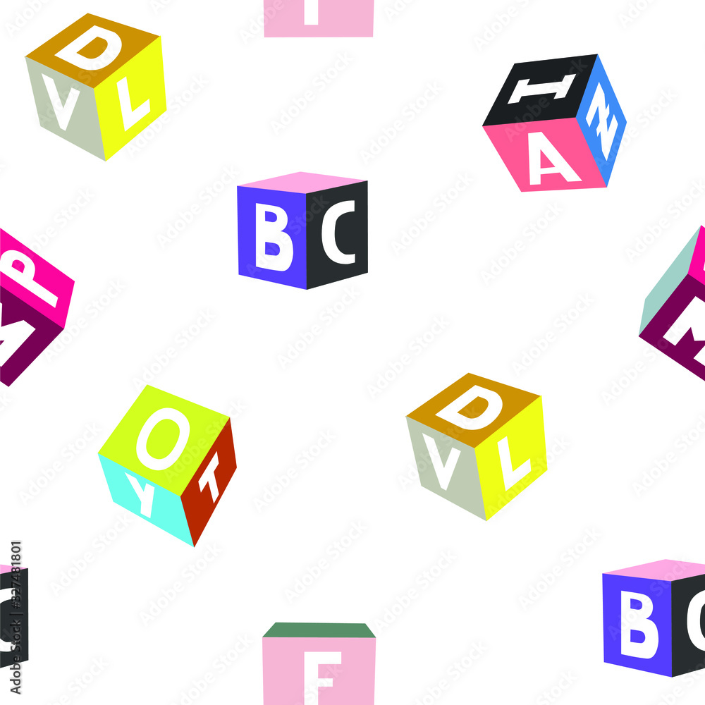Abstract vector print with cubes Abstract vector print with cubes