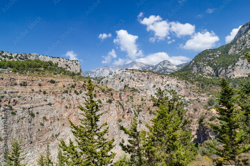 mountain scene on Likya Yolu way in Turkey