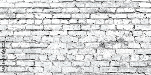 White brick wall texture. Background for text or design