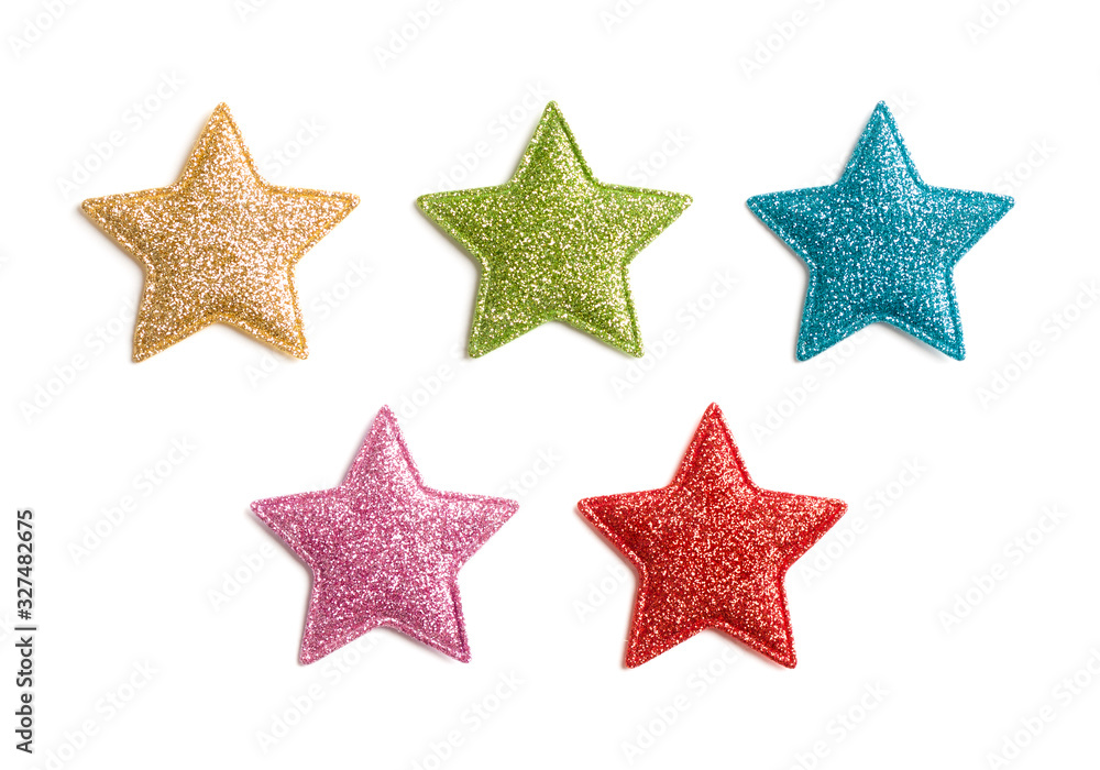 Stars glitter isolated on white background. Symbol of holiday. Stars glitter isolated on white background. Symbol of holiday.