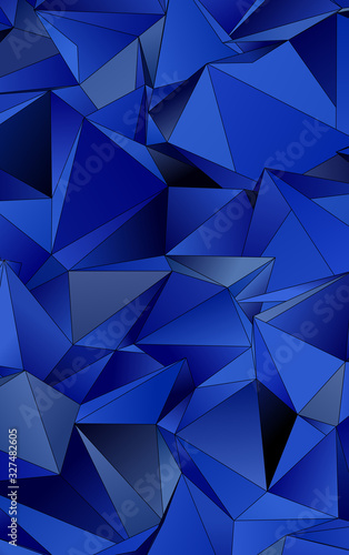 3d Triangles, abstract background. Design wallpaper.