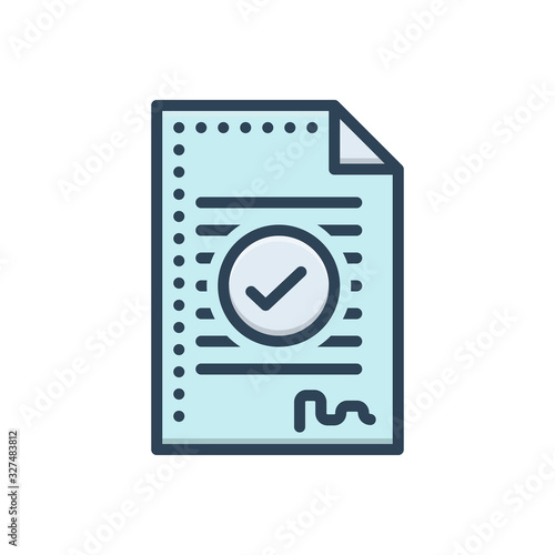 Color illustration icon for agreement  © WEBTECHOPS
