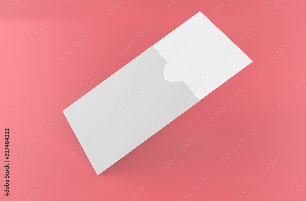 paper package with blank business card on a isolated background. 3d illustration paper package with blank business card on a isolated background. 3d illustration