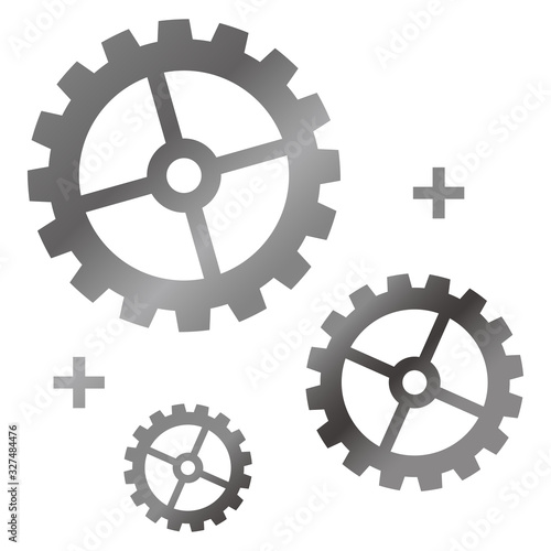 isolated vector illustration of gears
