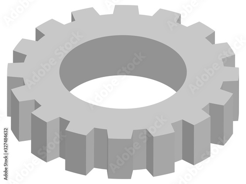 isolated vector illustration of gear
