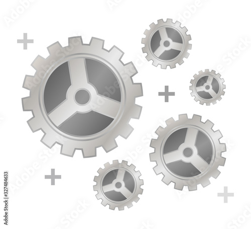 isolated vector illustration of gears