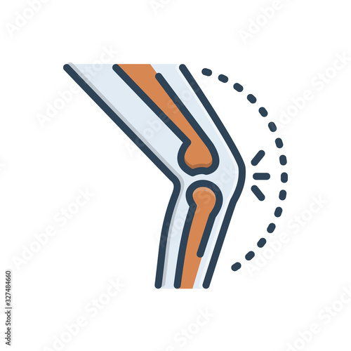 Color illustration icon for arthritis 