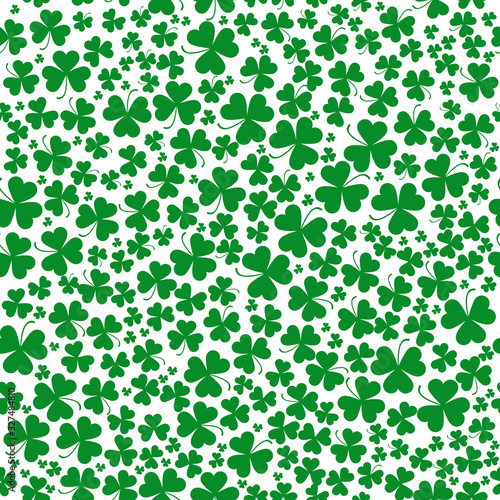 Seamless vector clover background for St. Patricks Day