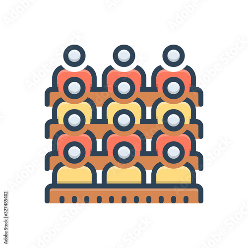 Color illustration icon for televiewer