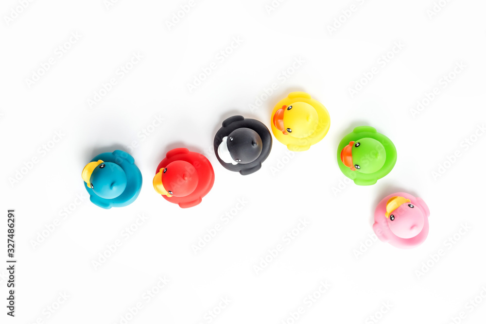 Take a close up shot of the toy duck Take a close up shot of the toy duck