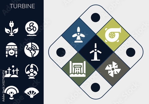 turbine icon set