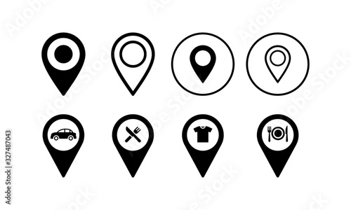 location icon car apparel map garment pointer vehicle auto restaurant cloth pin