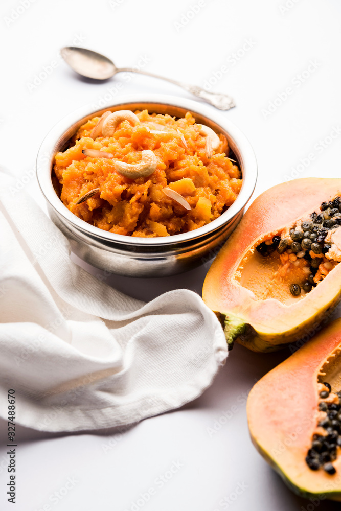 Papaya Halwa is a tasty indian sweet recipe Stock Photo Adobe Stock