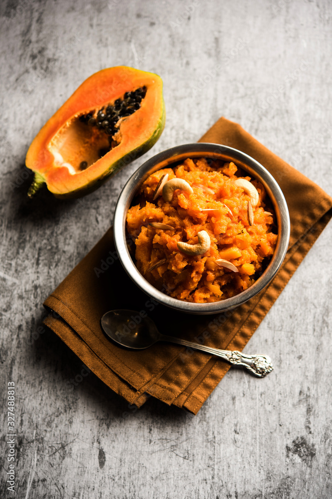 Papaya Halwa is a tasty indian sweet recipe Stock Photo Adobe Stock