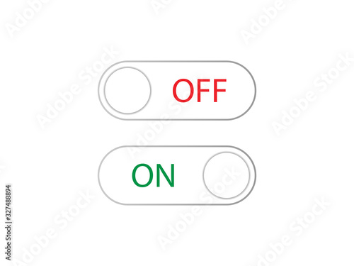 Off, on, toggle icon, button. Vector illustration.