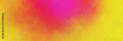 abstract painting background graphic with golden rod  moderate pink and tomato colors and space for text or image. can be used as horizontal background texture