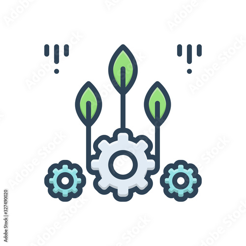 Color illustration icon for biomechanic 