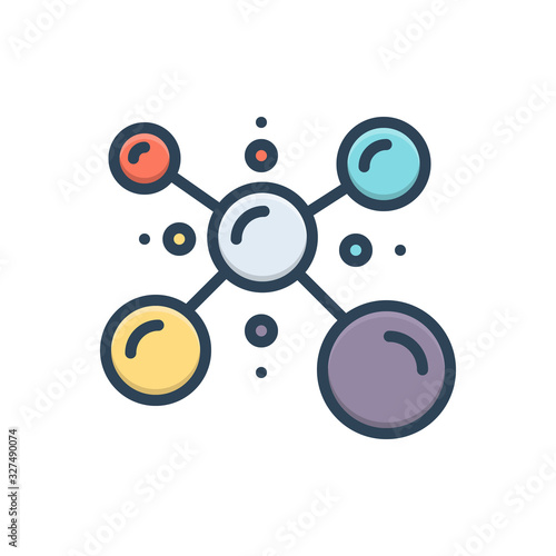 Color illustration icon for biophysics 